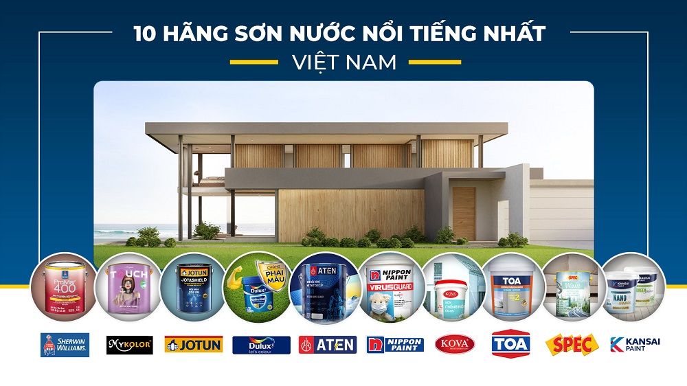 10 Công ty Sơn nước lớn và nổi tiếng nhất Việt Nam